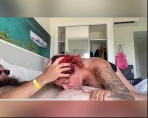 Subslut takes a throat fuck