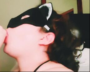 Miss Panda sucks and slurps Friend's cock