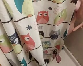 Catching the wife fucking a dildo in the shower
