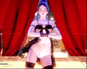 MMD Ankha Dance Kaisa Hot Striptease Dance League of Legends KDA Uncensored Hentai
