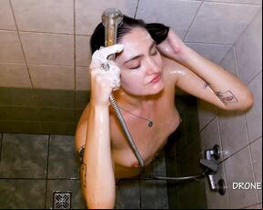 Paulina in the shower. Czech voyeur porn