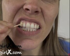 Do I have something in my teeth? (Eating Fetish, Toothpick Fetish)