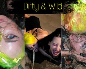 Lesbian Dirty Walk and Eating Hot-Dogs Out of Trash