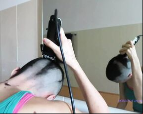 Italian Girl Shaves Her Head to Zero