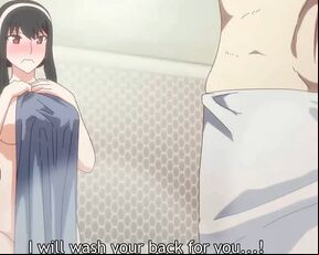 Busty Naked Step Sister Wants To Wash The Back of Stepbro - HENTAI X Family (UNCENSORED)